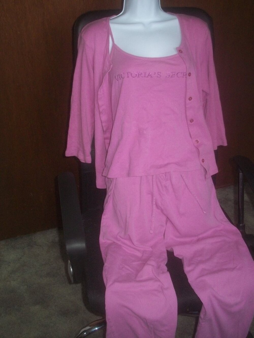 womens Victoria's Secret 3 piece pajama set. Size xs